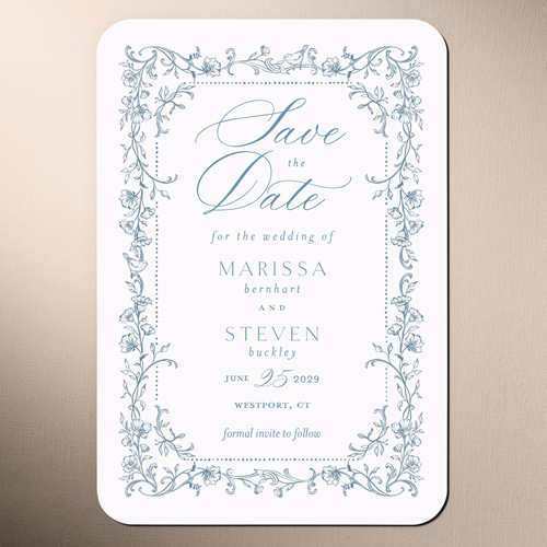 Framed Fantasy Save The Date, Blue, Magnet, Matte, Marine Layer