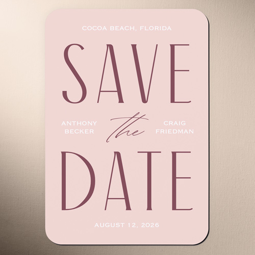 Grand Strand Save The Date, none, Pink, Magnet, Matte, Ballet Slipper