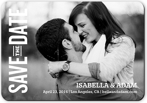 Simple Date Save The Date, White, Matte