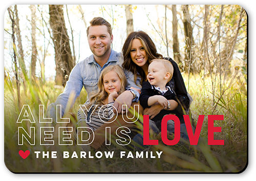 Lovely Gesture Valentine's Day Card, Red, Magnet, Matte, Fire Engine