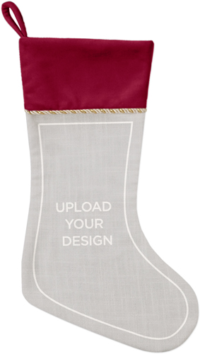 Upload Your Own Design Christmas Stocking, Red, Multicolor