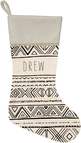 Chinle Christmas Stocking, Natural, Beige, cream