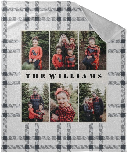 Classic Plaid Collage Sweatshirt Blanket, Sweatshirt, 50x60, Gray, charcoal