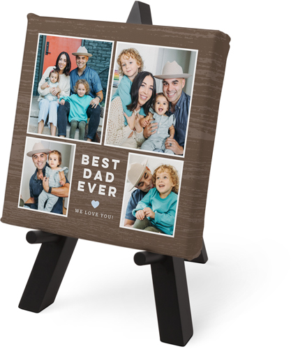 Best Rustic Ever Tabletop Canvas Print, 6x6, No Frame, Tabletop Canvas, Brown, taupe