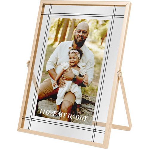 Intersecting Ways Tabletop Floating Framed Print, 5x7, Gold, Gray, charcoal