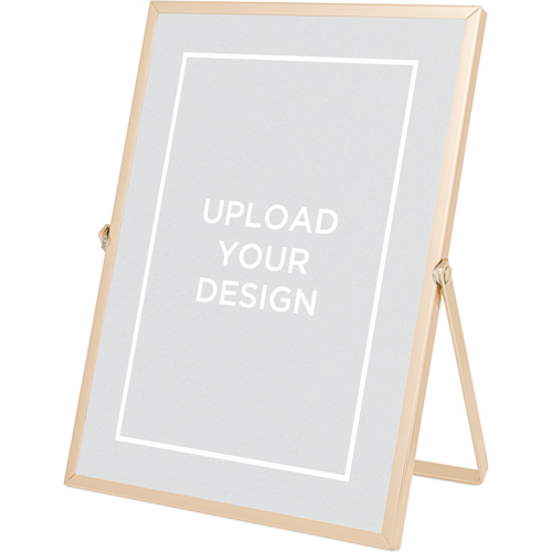 Upload Your Own Design Tabletop Floating Framed Print, 5x7, Gold, Multicolor