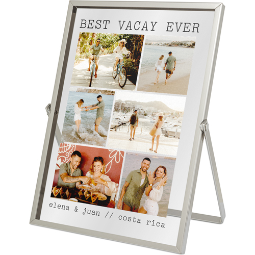 Gallery of Six Tabletop Floating Framed Print, 5x7, Silver, Multicolor, multi