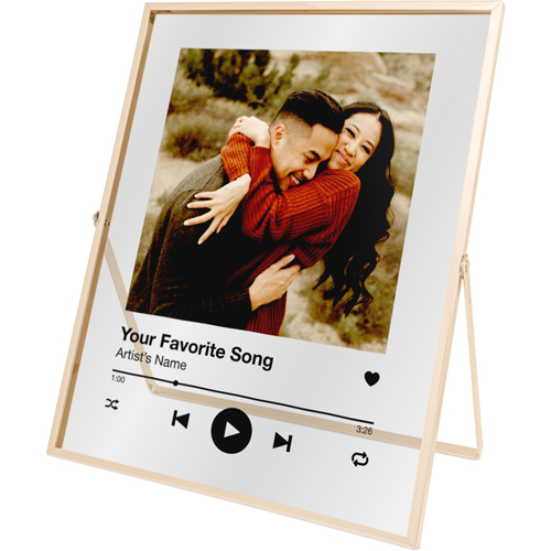 Favorite Song Tabletop Floating Framed Print, 8x10, Gold, Black