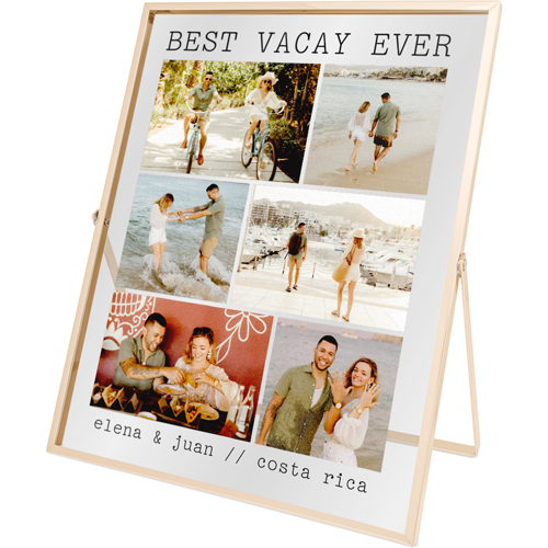 Gallery of Six Tabletop Floating Framed Print, 8x10, Gold, Multicolor
