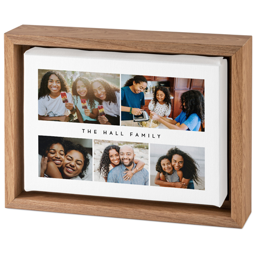 Caption Gallery of Five Tabletop Framed Canvas Print, 5x7, Natural, Tabletop Framed Canvas Prints, Multicolor