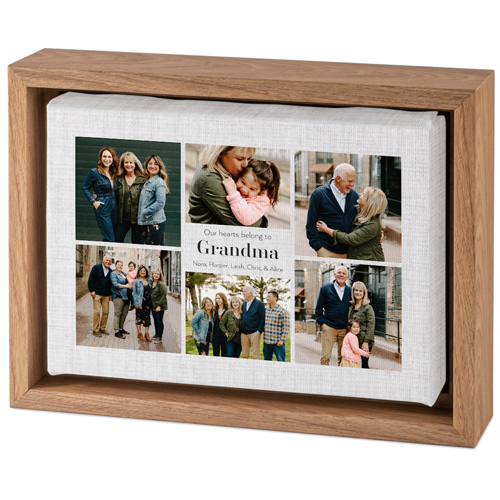 Text Box Gallery of Six Tabletop Framed Canvas Print, 5x7, Natural, Tabletop Framed Canvas Prints, Multicolor