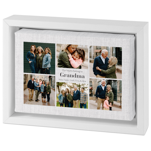 Text Box Gallery of Six Tabletop Framed Canvas Print, 5x7, White, Tabletop Framed Canvas Prints, Multicolor