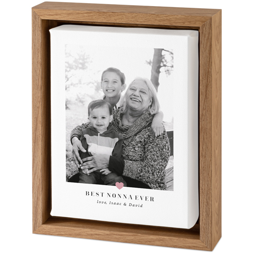 My Heart Tabletop Framed Canvas Print, 5x7, Natural, Tabletop Framed Canvas Prints, White