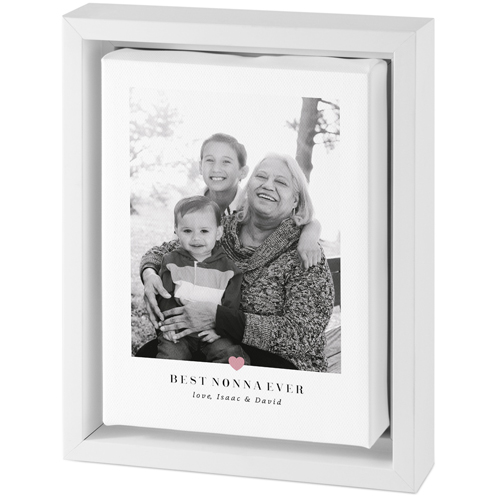 My Heart Tabletop Framed Canvas Print, 5x7, White, Tabletop Framed Canvas Prints, White, white