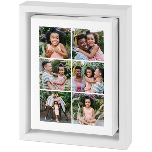 Grid Gallery Of Six Tabletop Framed Canvas Print, 5x7, White, Tabletop Framed Canvas Prints, Multicolor, multi