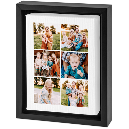 Grid Gallery Tabletop Framed Canvas Print, 5x7, Black, Tabletop Framed Canvas Prints, Multicolor