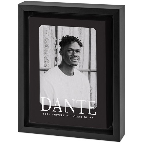 Dark Neutral Grad Tabletop Framed Canvas Print, 5x7, Black, Tabletop Framed Canvas Prints, Gray