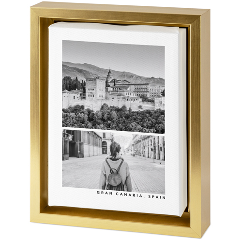 Stacked Gallery of Two Tabletop Framed Canvas Print, 5x7, Gold, Tabletop Framed Canvas Prints, Multicolor