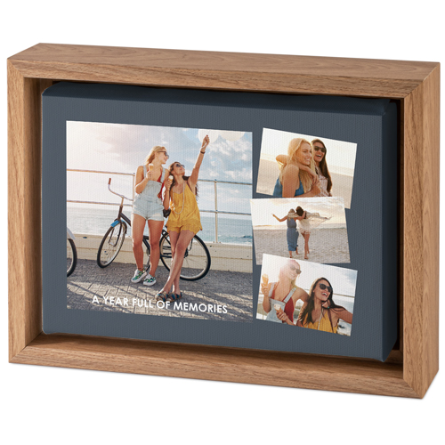 Tilted Gallery of Four Tabletop Framed Canvas Print, 5x7, Natural, Tabletop Framed Canvas Prints, Multicolor