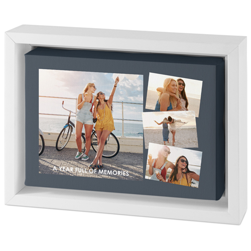 Tilted Gallery of Four Tabletop Framed Canvas Print, 5x7, White, Tabletop Framed Canvas Prints, Multicolor