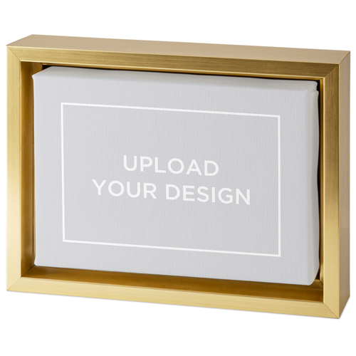 Upload Your Own Design Tabletop Framed Canvas Print, 5x7, Gold, Tabletop Framed Canvas Prints, Multicolor