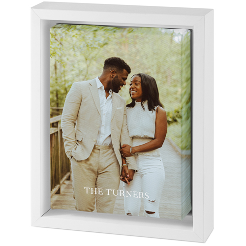 White Tabletop Framed Canvas Prints
