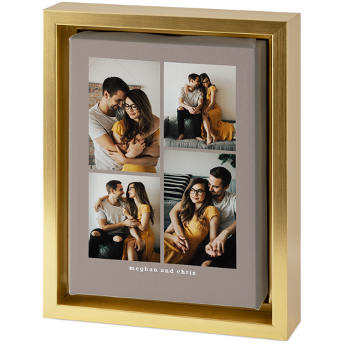 Gallery of Four Portrait Tabletop Framed Canvas Print, 5x7, Gold, Tabletop Framed Canvas Prints, Multicolor