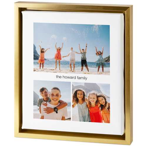 Hero Gallery Of Three Tabletop Framed Canvas Print, 8x10, Gold, Tabletop Framed Canvas Prints, Multicolor
