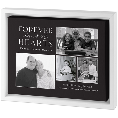 Everlasting Memory Tabletop Framed Canvas Print, 8x10, White, Tabletop Framed Canvas Prints, Gray, charcoal