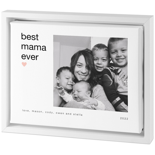 Modern Best Tabletop Framed Canvas Print, 8x10, White, Tabletop Framed Canvas Prints, Pink, priscilla