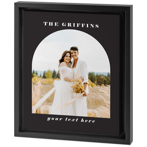 Archway Border Tabletop Framed Canvas Print, 8x10, Black, Tabletop Framed Canvas Prints, Gray, charcoal