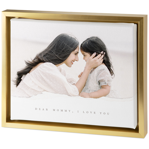 Textured Paper Tabletop Framed Canvas Print, 8x10, Gold, Tabletop Framed Canvas Prints, White