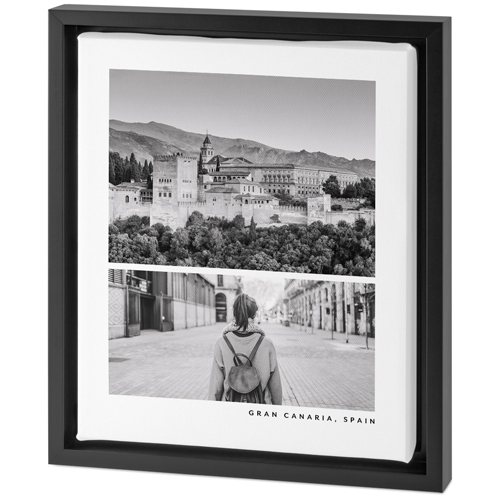 Stacked Gallery of Two Tabletop Framed Canvas Print, 8x10, Black, Tabletop Framed Canvas Prints, Multicolor