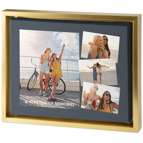 Tilted Gallery of Four Tabletop Framed Canvas Print, 8x10, Gold, Tabletop Framed Canvas Prints, Multicolor