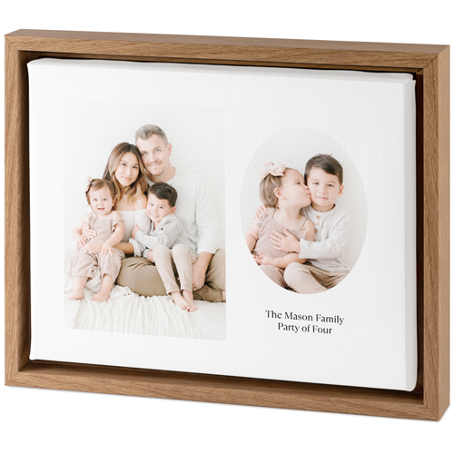 Oval Vignette Tabletop Framed Canvas Print, 8x10, Natural, Tabletop Framed Canvas Prints, White