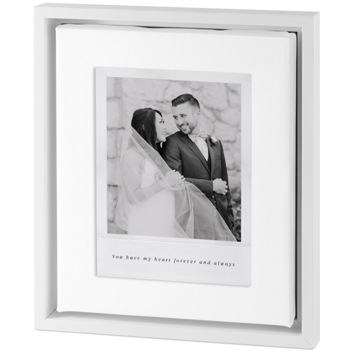 Simple Photo Frame Tabletop Framed Canvas Print, 8x10, White, Tabletop Framed Canvas Prints, White
