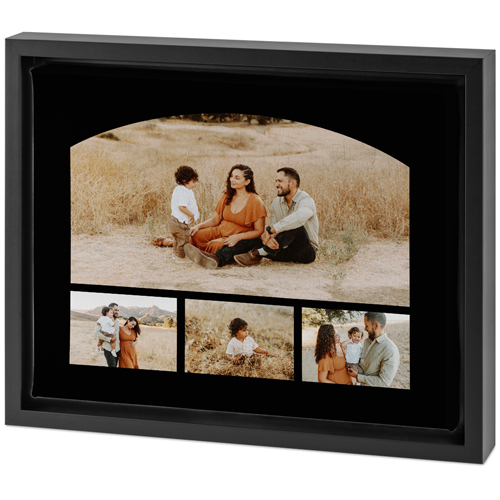 Stacked Arch Collage Tabletop Framed Canvas Print, 8x10, Black, Tabletop Framed Canvas Prints, Black, black