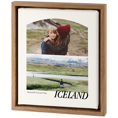 Travel Arch Collage Tabletop Framed Canvas Print, 8x10, Natural, Tabletop Framed Canvas Prints, White