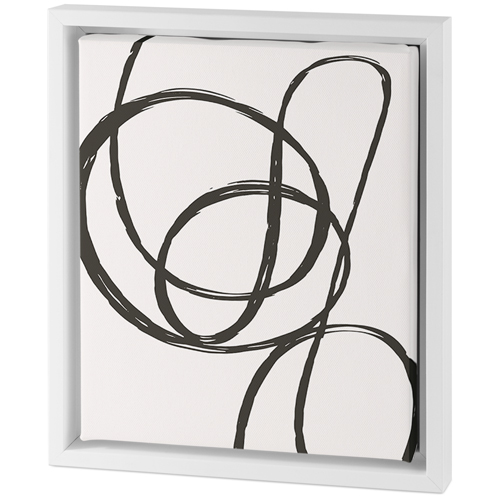 Swirl Abstract Tabletop Framed Canvas Print, 8x10, White, Tabletop Framed Canvas Prints, Multicolor