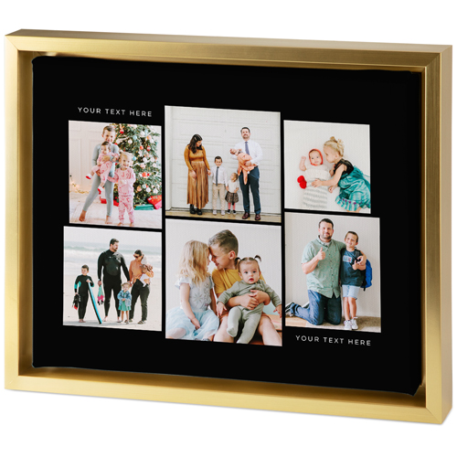 Gallery of Six Tabletop Framed Canvas Print, 8x10, Gold, Tabletop Framed Canvas Prints, Multicolor
