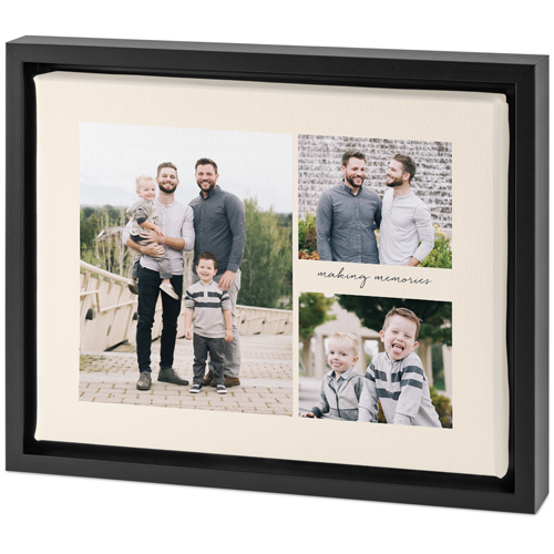 Text Gallery of Three Tabletop Framed Canvas Print, 8x10, Black, Tabletop Framed Canvas Prints, Multicolor