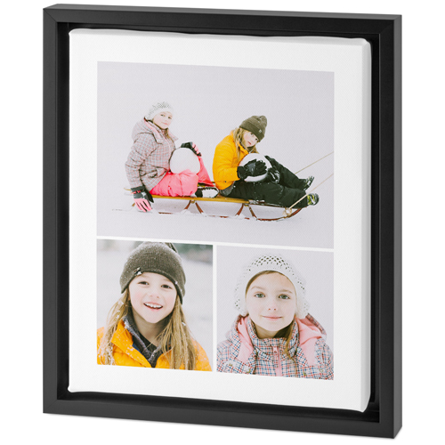 Gallery of Three Portrait Tabletop Framed Canvas Print, 8x10, Black, Tabletop Framed Canvas Prints, Multicolor, multi