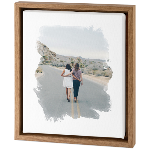 Brushstrokes Tabletop Framed Canvas Print, 8x10, Natural, Tabletop Framed Canvas Prints, White