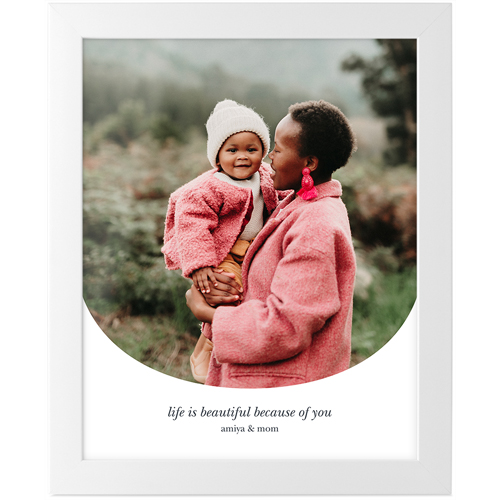 Curved Frame Tabletop Framed Prints, White, None, 8x10, White
