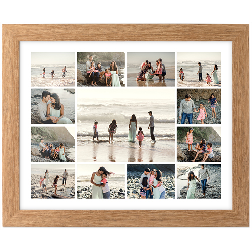 Gallery of Thirteen Tabletop Framed Prints, Natural, None, 8x10, Multicolor