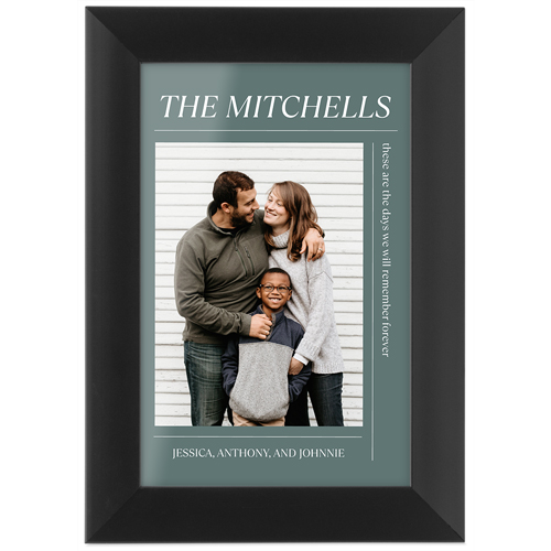 Editorial Snapshot Tabletop Framed Prints, Black, None, 4x6, Blue, cedar