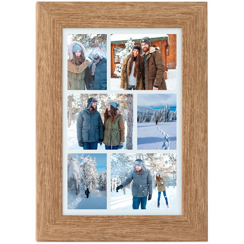 Gallery of Six Portrait Tabletop Framed Prints, Natural, None, 4x6, Multicolor