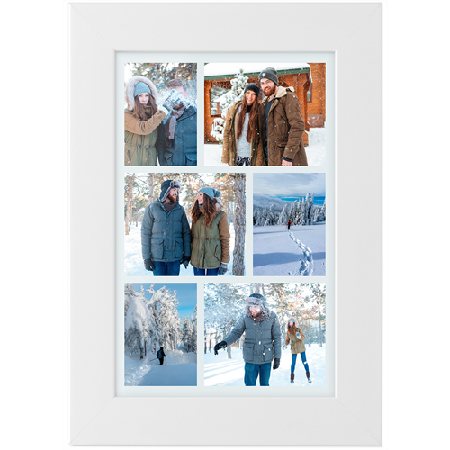 Gallery of Six Portrait Tabletop Framed Prints, White, None, 4x6, Multicolor
