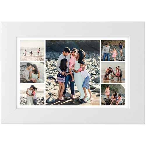 Gallery of Thirteen Tabletop Framed Prints, White, None, 4x6, Multicolor