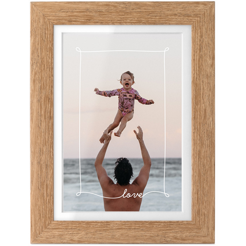 Love Border Tabletop Framed Prints, Natural, White, 4x6, White, white